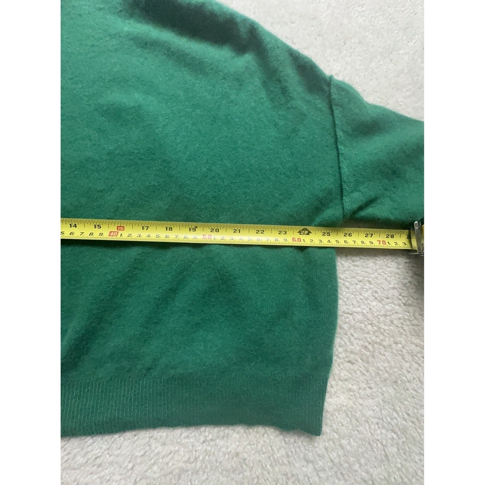 Pilcro Anthropologie Alani 100% Cashmere Mock Neck Cropped Sweater Green Size M - Picture 7 of 8